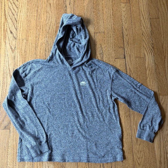 Roots Heather Gray Medium Cotton Pullover Hoodie - Picture 1 of 2